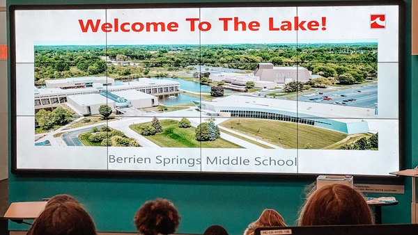 Students are welcomed by the LMC staff.