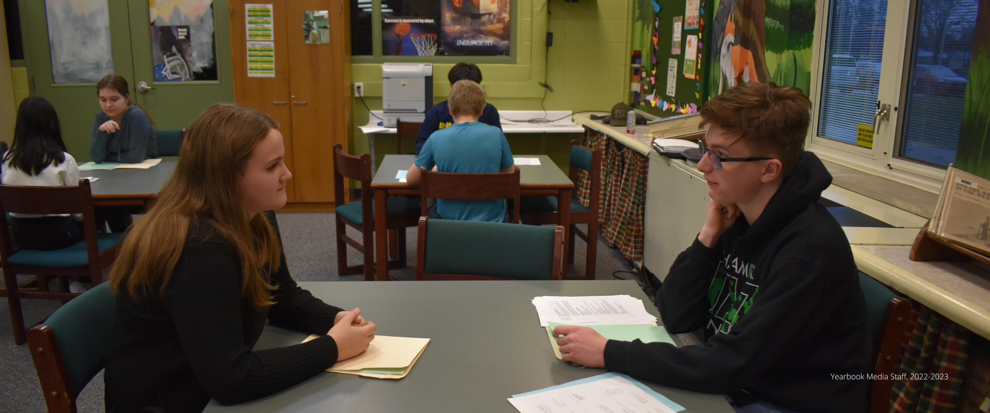 Careers Class Interviewing Middle School Students