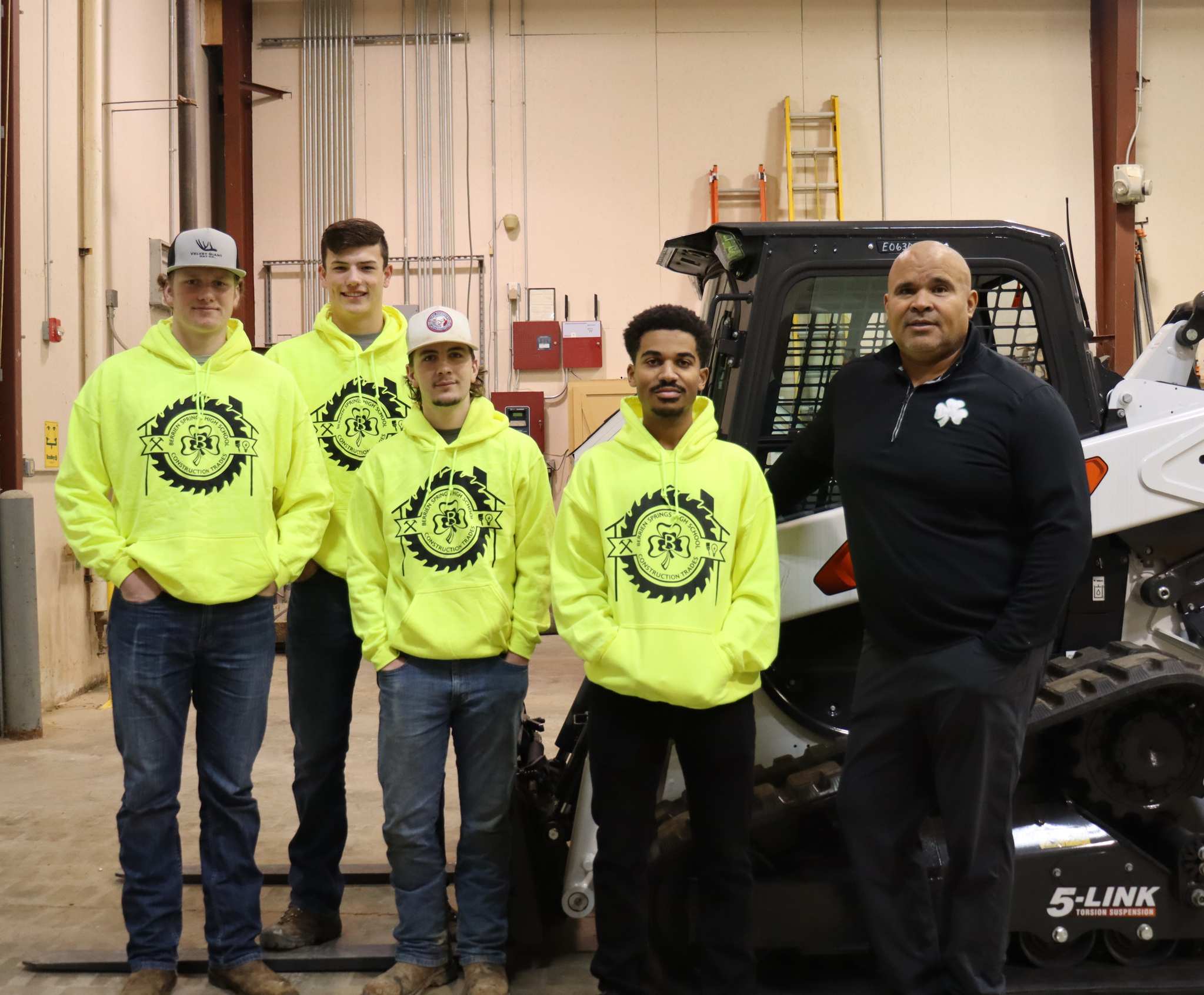 CTE Construction Trades Students and CTE Director Mr. Anderson