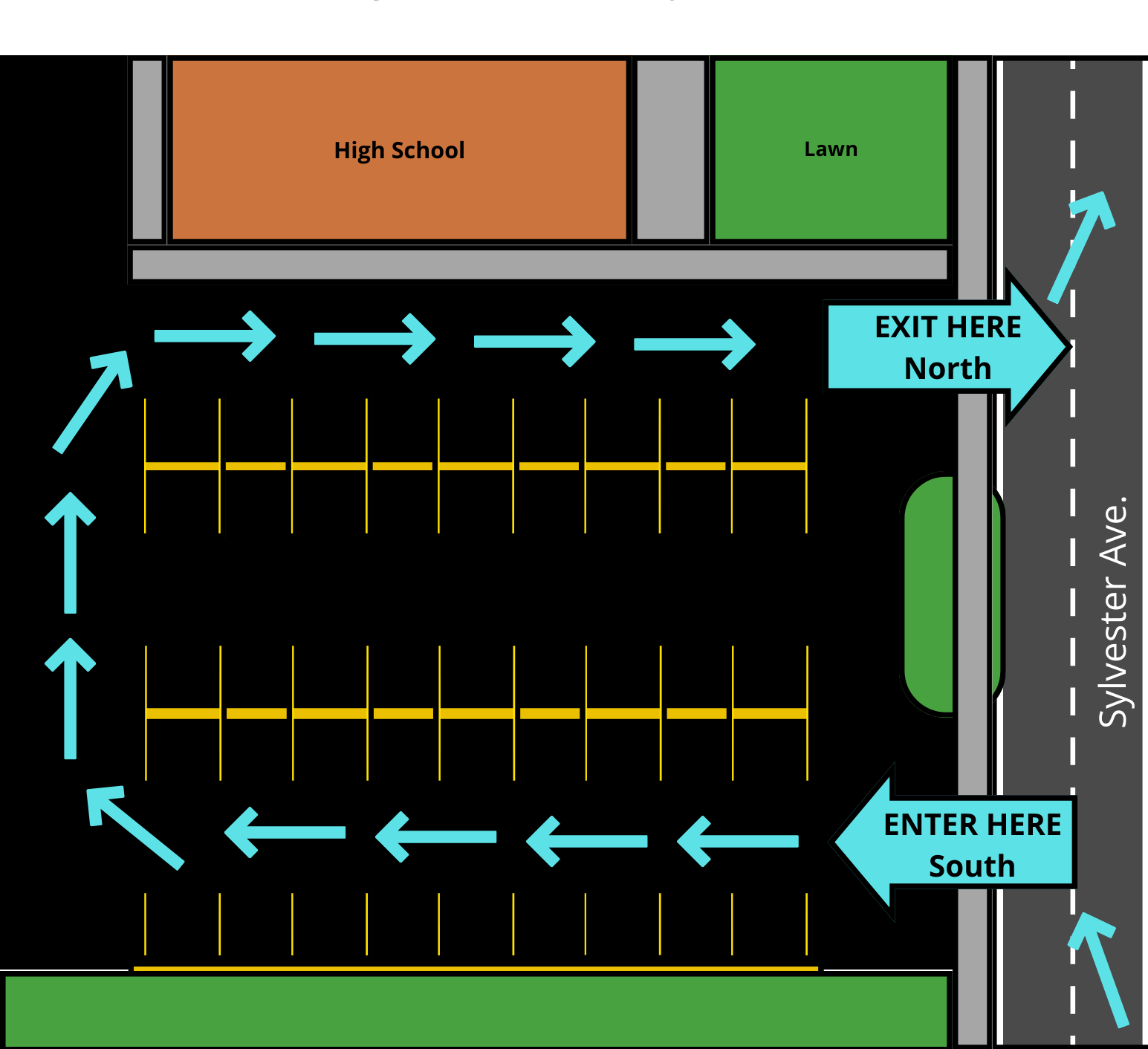 BSHS Drop Off and Pick Up Map 2025